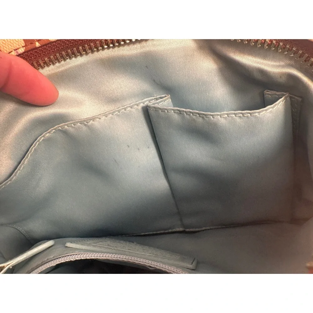 Coach Poppy Signature Graffiti Coated Canvas Satchel Crossbody Bag Tan Brown - Picture 11 of 12